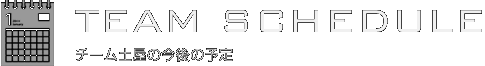 チーム土屋の今後の予定